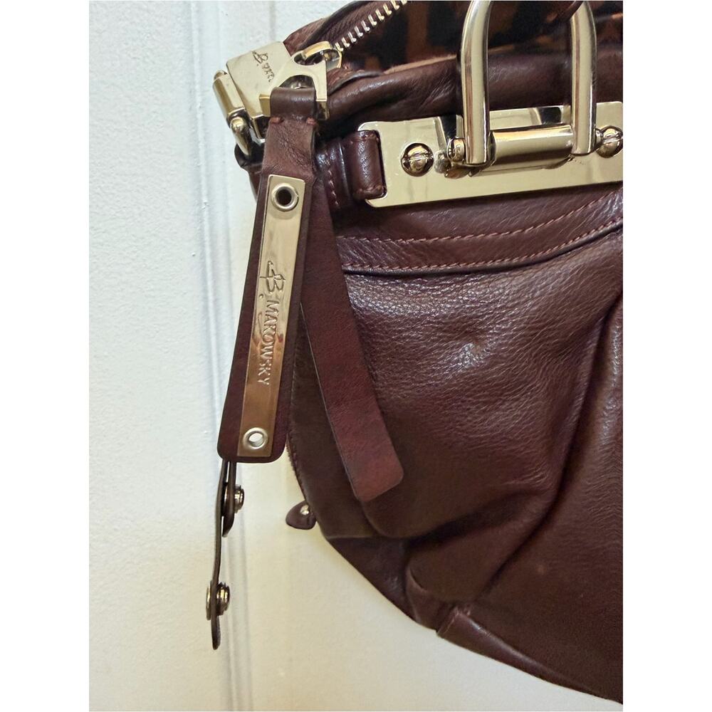 Gorgeous B. Makowsky shoulder bag chocolate brown leather - Picture 10 of 16